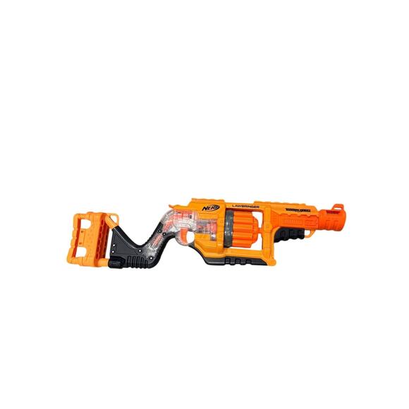 Nerf Doomlands Lawbringer Blaster Dart Gun 2014 24” Tested No Ammo Toy Orange - Picture 1 of 4